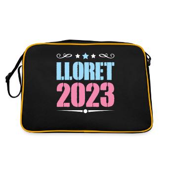 Lloret De Mar 2023 - Retro Tasche - Schwarz/Gold - Hinten