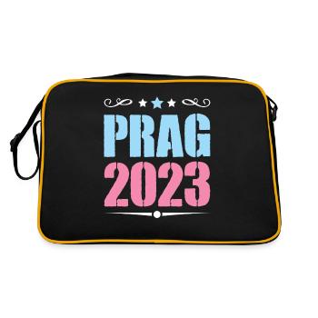 Prag 2023 - Retro Tasche - Schwarz/Gold - Hinten