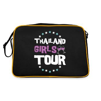 Thailand Girls Tour - Retro Tasche - Schwarz/Gold - Hinten
