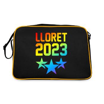 Lloret De Mar 2023 - Retro Tasche - Schwarz/Gold - Hinten