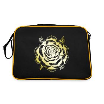 Rose Mandala or - Sac Retro - noir/or - Dos