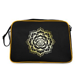 Rose Mandala or - Sac Retro - noir/or - Dos