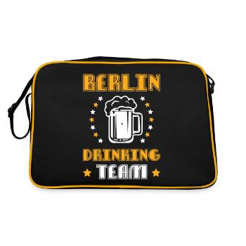 Berlin Drinking Team - Sac Retro - noir/or - Dos
