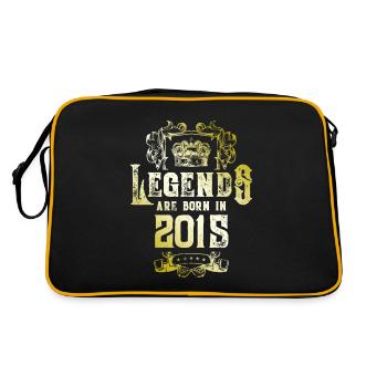 2015 legends geburtstag - Retro Tasche - Schwarz/Gold - Hinten