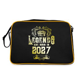 2027 legends geburtstag - Retro Tasche - Schwarz/Gold - Hinten