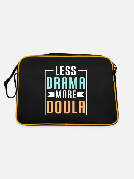 Doula infirmière sage-femme - Sac Retro - noir/or - Dos