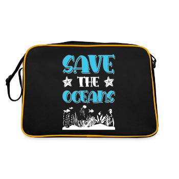 Sauvez l’océan - Sac Retro - noir/or - Dos