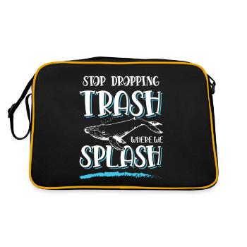 Protection de l’environnement Save the Ocean - Sac Retro - noir/or - Dos