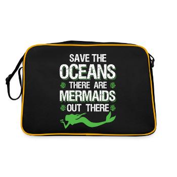 Sauvez la sirène de l’océan - Sac Retro - noir/or - Dos