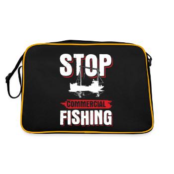 Sauver la pêche en mer - Sac Retro - noir/or - Dos