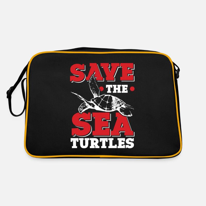 save the ocean schildkröte Retro Tasche