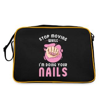 Nail Tech Manucure Technicienne des ongles - Sac Retro - noir/or - Dos