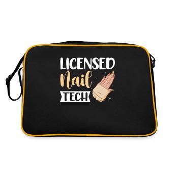 Nail Tech Manucure Technicienne des ongles - Sac Retro - noir/or - Dos
