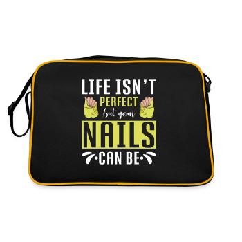 Nail Tech Manicure Nail Technician - Retro Bag - black/gold - Back
