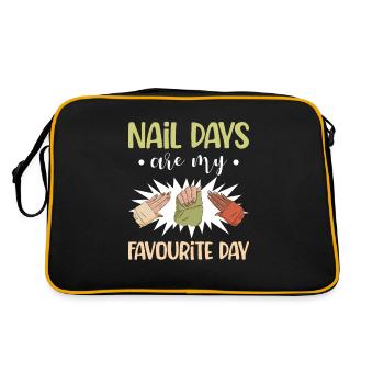 Nail Tech Manicure Nail Technician - Retro Bag - black/gold - Back