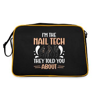 Nail Tech Manucure Technicienne des ongles - Sac Retro - noir/or - Dos