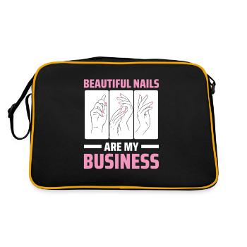 Nail Tech Manucure Technicienne des ongles - Sac Retro - noir/or - Dos