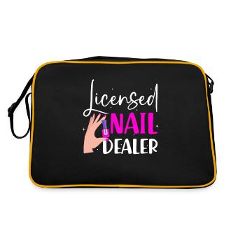Nail Tech Manicure Nail Technician - Retro Bag - black/gold - Back