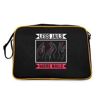 Nail Tech Manucure Technicienne des ongles - Sac Retro - noir/or - Dos