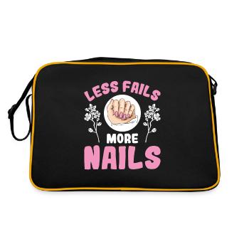 Nail Tech Manucure Technicienne des ongles - Sac Retro - noir/or - Dos