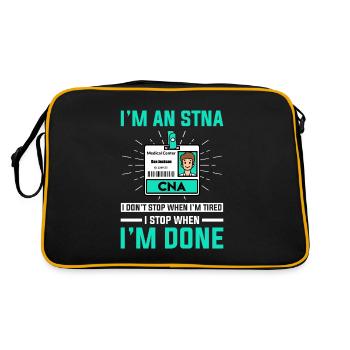 STNA Certified Nursing Assistant - Retro Bag - black/gold - Back