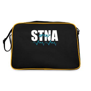 STNA Staatlich geprüfte Pflegeassistentin - Retro Tasche - Schwarz/Gold - Hinten