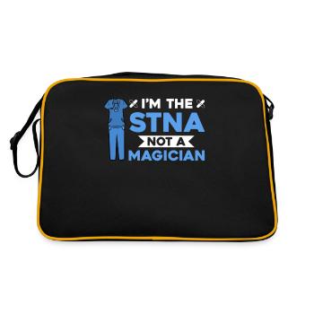 STNA Staatlich geprüfte Pflegeassistentin - Retro Tasche - Schwarz/Gold - Hinten