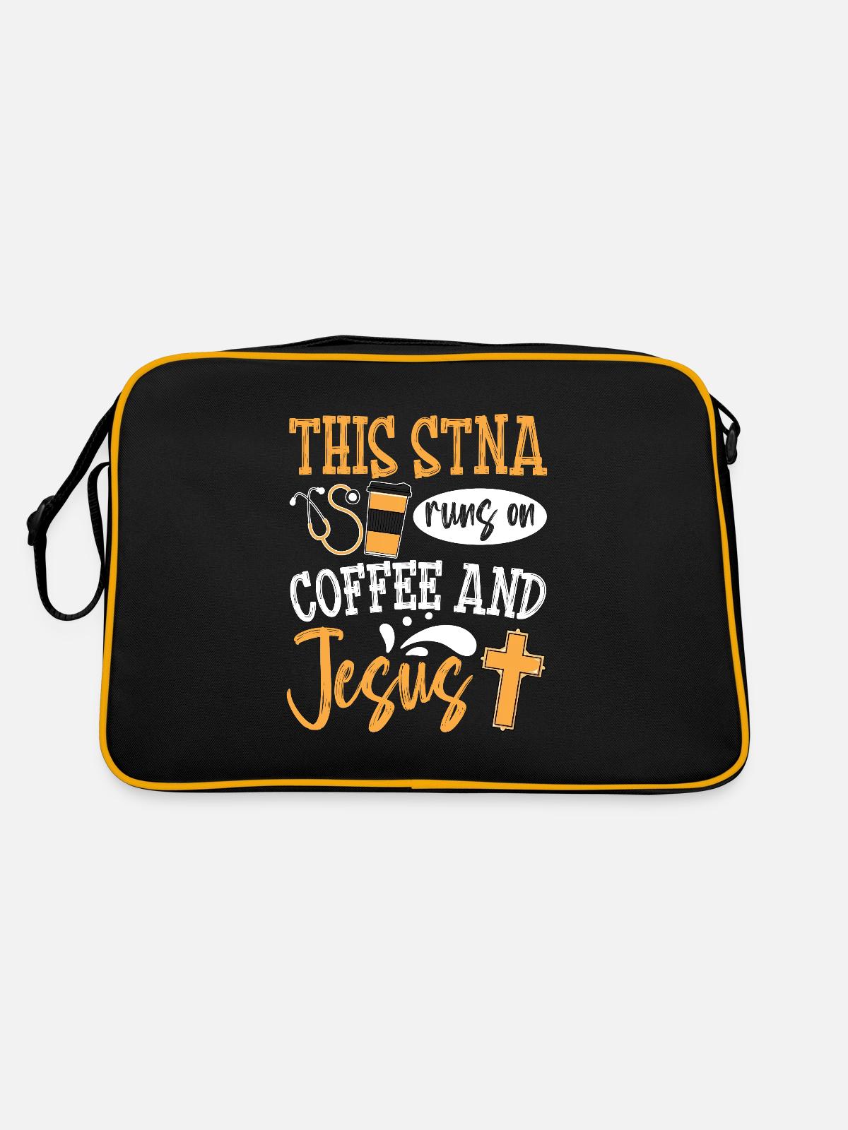 STNA Certified Nursing Assistant - Retro Bag - black/gold - Back