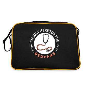 STNA Staatlich geprüfte Pflegeassistentin - Retro Tasche - Schwarz/Gold - Hinten