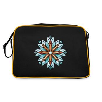 Symbole de givre Étoile Hiver Neige - Sac Retro - noir/or - Dos