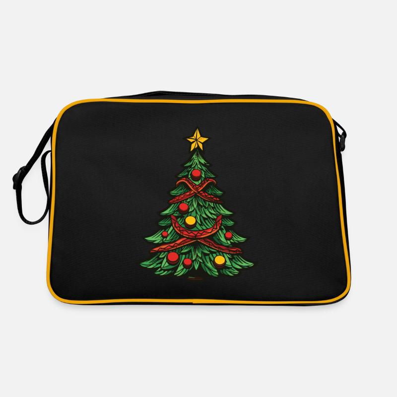 Tannenbaum Weihnachten Retro Tasche