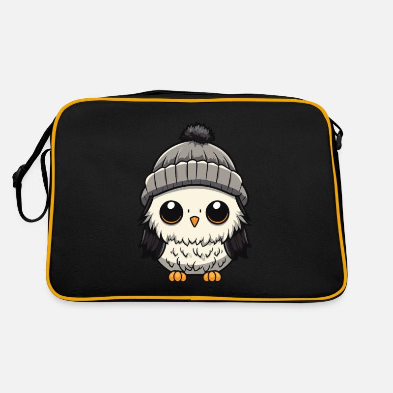 Eule Winter Comic Retro Tasche