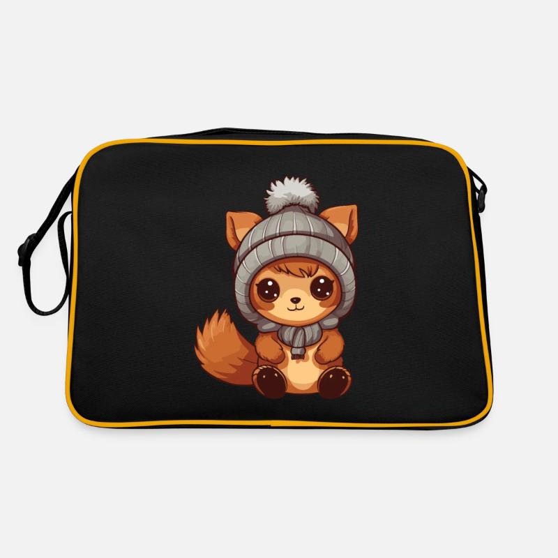 Eichhörnchen Winter Comic Niedlich Retro Tasche