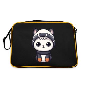 Cat Winter Comic - Retro Bag - black/gold - Back