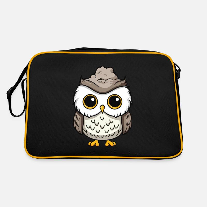 Eule Winter Comic Retro Tasche