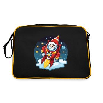 Père Noël Fusée Père Noël Noël - Sac Retro - noir/or - Dos