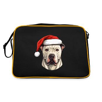 Dogue Argentino Chien Tête de Noël - Sac Retro - noir/or - Dos