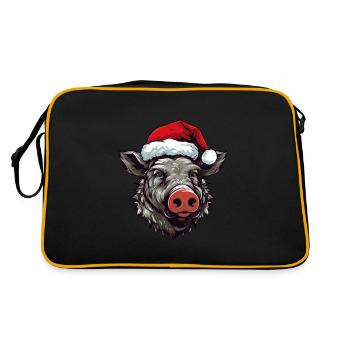 Tête d’animal de Noël de sanglier - Sac Retro - noir/or - Dos