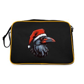 Crow Raven Christmas Animal Head - Retro Bag - black/gold - Back