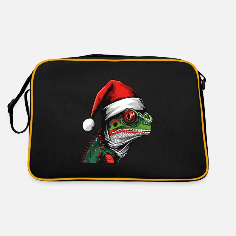 Tête d’animal de Noël caméléon Sac Retro
