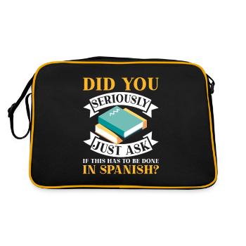 Professeur d’espagnol Maestra Professeur bilingue - Sac Retro - noir/or - Dos