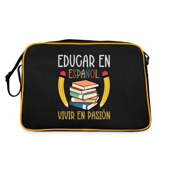 Professeur d’espagnol Maestra Professeur bilingue - Sac Retro - noir/or - Dos