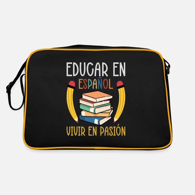 Spanischlehrerin Maestra Bilinguale Lehrerin Retro Tasche