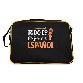 Professeur d’espagnol Maestra Professeur bilingue - Sac Retro - noir/or - Dos