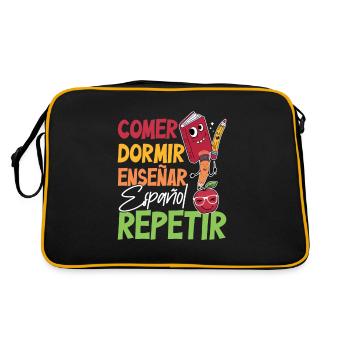Professeur d’espagnol Maestra Professeur bilingue - Sac Retro - noir/or - Dos