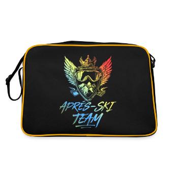 Après-ski équipe Coloré Fête Dicton - Sac Retro - noir/or - Dos