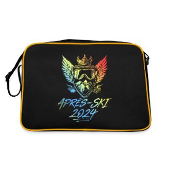 Après-ski coloré 2024 - Sac Retro - noir/or - Dos