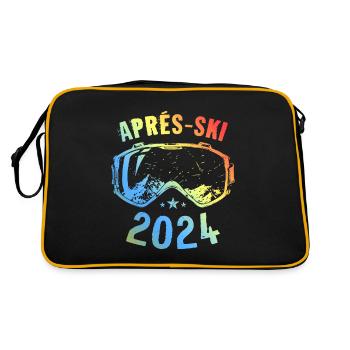 Après Ski 2024 Mountains Saying Colorful - Retro Bag - black/gold - Back
