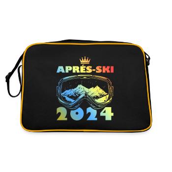 Après-ski 2024 Vacances au ski colorées - Sac Retro - noir/or - Dos
