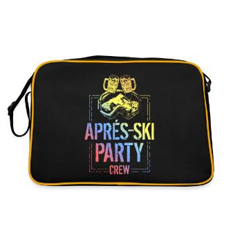Apres Ski Party Crew Berge Bunt - Retro Tasche - Schwarz/Gold - Hinten